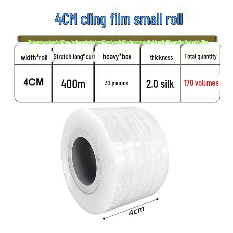 Selbstklebende Frischhaltefolie: PE-Rollen für Pflanzenveredelung & Auslaufsichere Takeaway-Versiegelung (3-25cm)