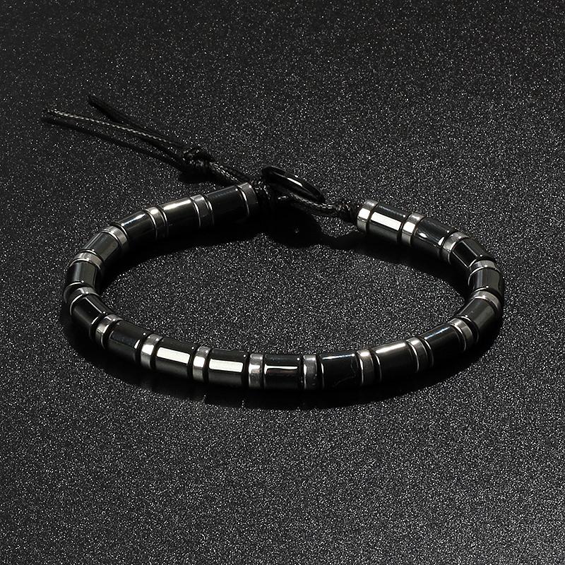 Fashion Wave Hematite Magnetic Bracelet Men Original Beaded Hematite Energy Bracelets for Women Positive Energy Jewelry Pulsera