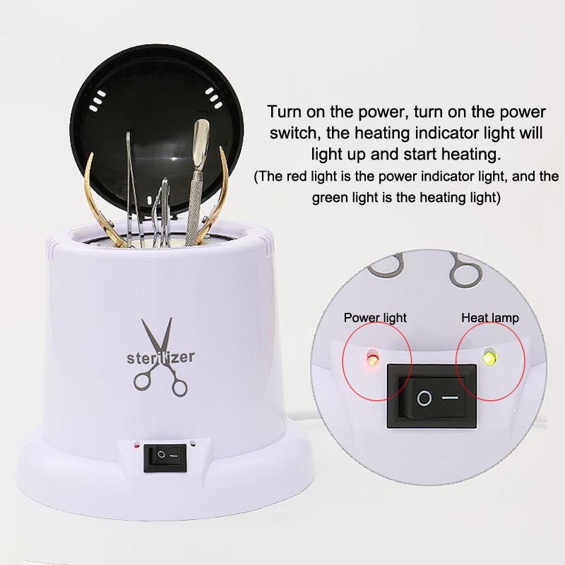 Manicure Nail Tool Sterilizer 1pcs High Temperature Disinfectant Cleaner Pot Professional Salon Spa Hygiene Machine