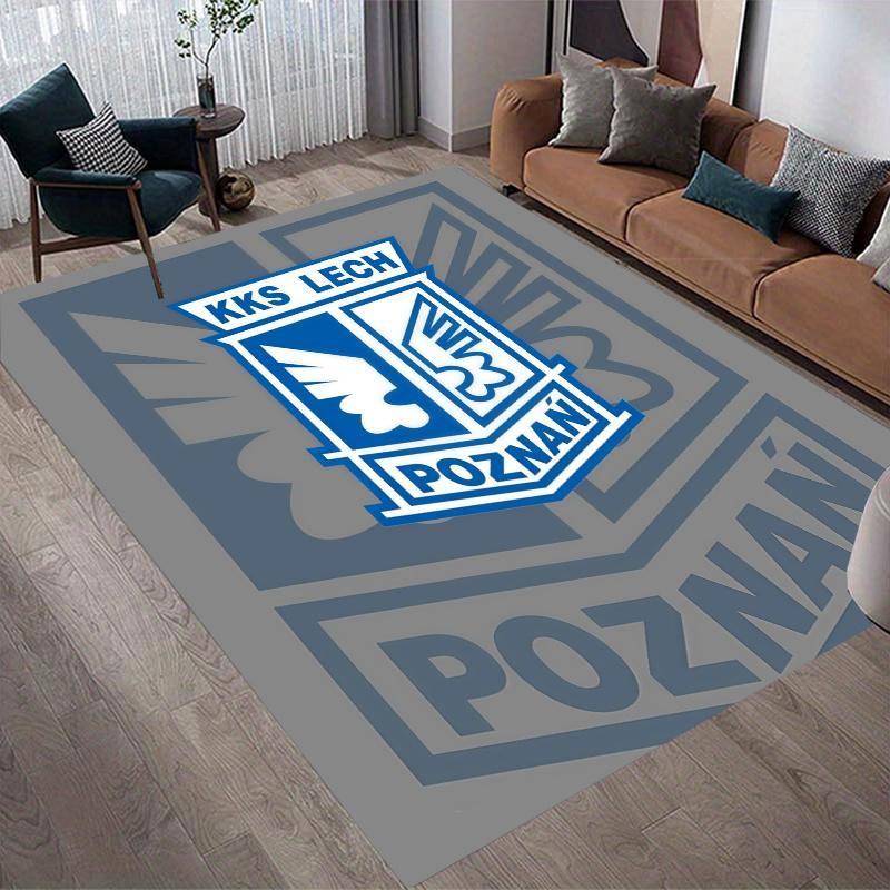 Lech Poznań Home Sofa Decoration for Living Room & Bedroom, Non‑Slip Play Flannel Floor Mat for Game Room