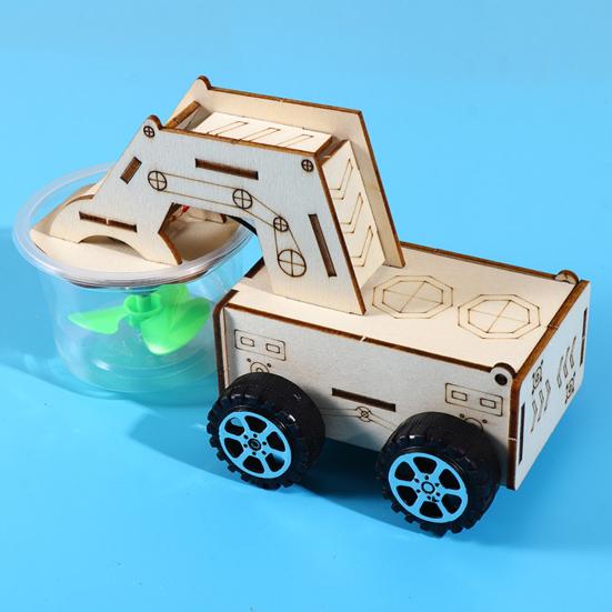 1 Set DIY Mars Cleaning Vehicle Model Kit Handmade Wooden Puzzle Sweeper