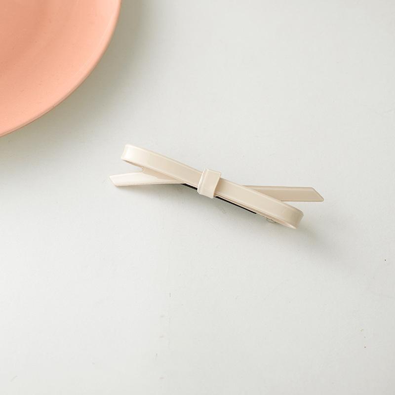 Chic Bow Hair Clips Plain Color Acrylic Hairgrip Hairpin Cute Sweet Simple Bow Knot Bow Tie Side Pins Women Hair Accessories