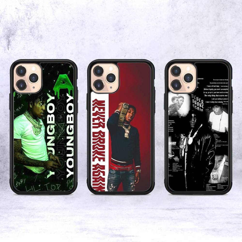 Rapper Youngboy Never Broke Again PC+TPU Phone Case For IPhone 17 16 15 14 13 12 11 Pro Max Plus Kawaii Cartoon Cover