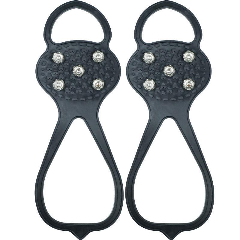 

Противоскользящие накладки на обувь Ice Claw, Зимние шипы для обуви, Уличные шипы для альпинизма, Противоскользящие накладки для снега и льда 5 teeth pair