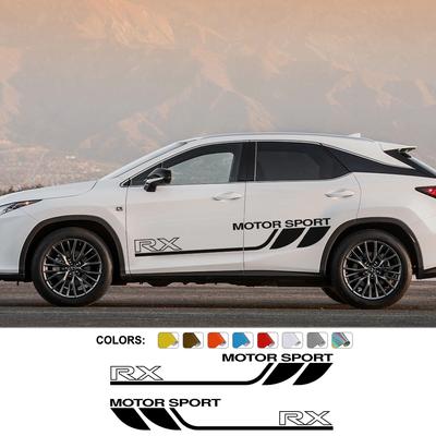2 Stück Auto Tür Seitenstreifen Aufkleber Für Lexus RX 350 250 300 Motor Grafiken Sport Karosserie Dekoration Auto Zubehör Vinyl
