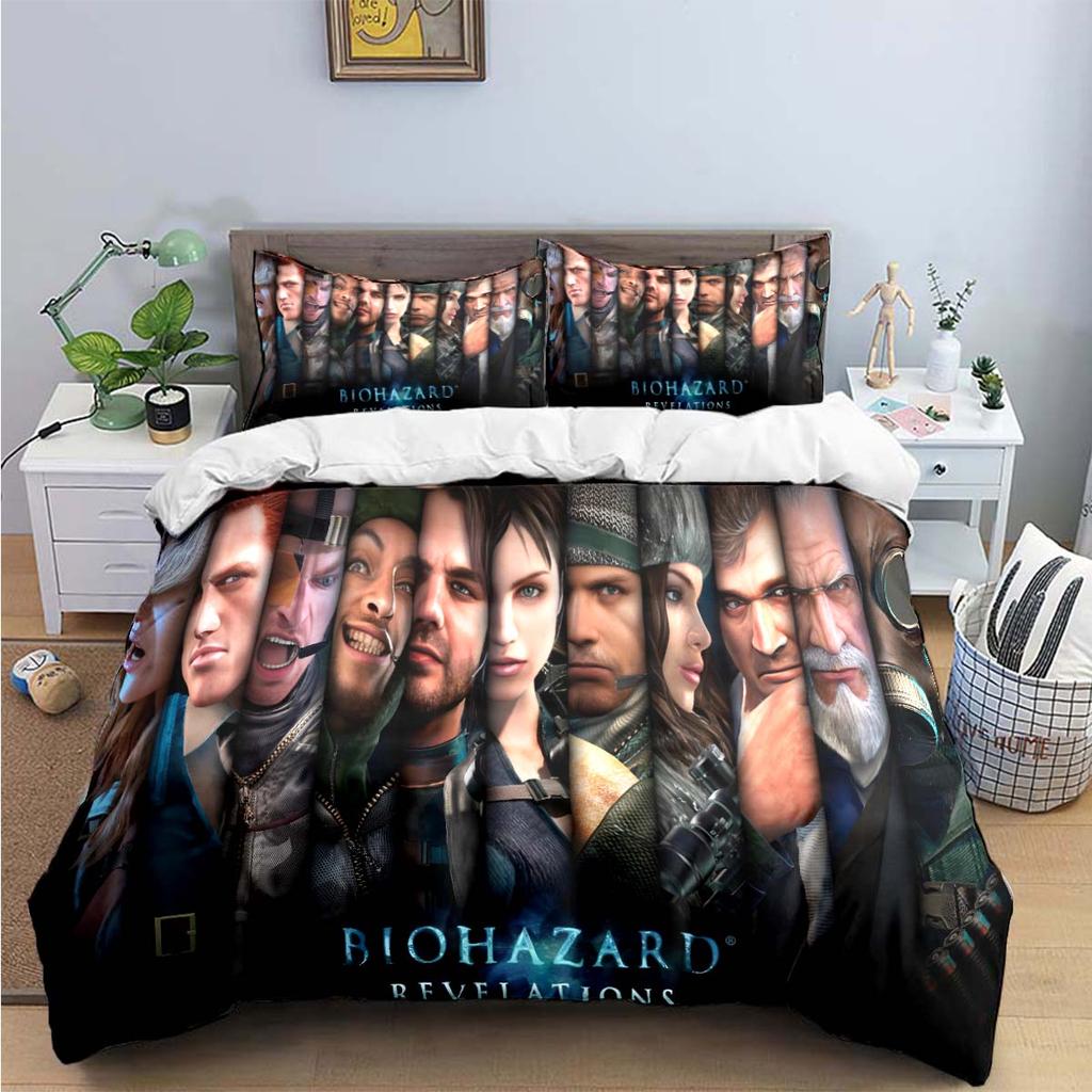 Fashion 3D Movie R-Resident Evil Print Bedding Sets Bed Supplies Set Duvet Cover Bed Comforter Set Bedding Set Luxury Gift
