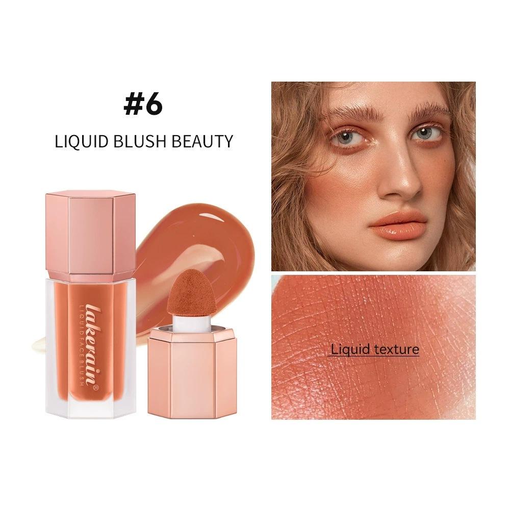 

New Facial Liquid Cheek Blush with Sponge Nourishing Blush Cream Waterproof Multi-purpose Eyes Lips Makeup Blush Stick Cosmetics