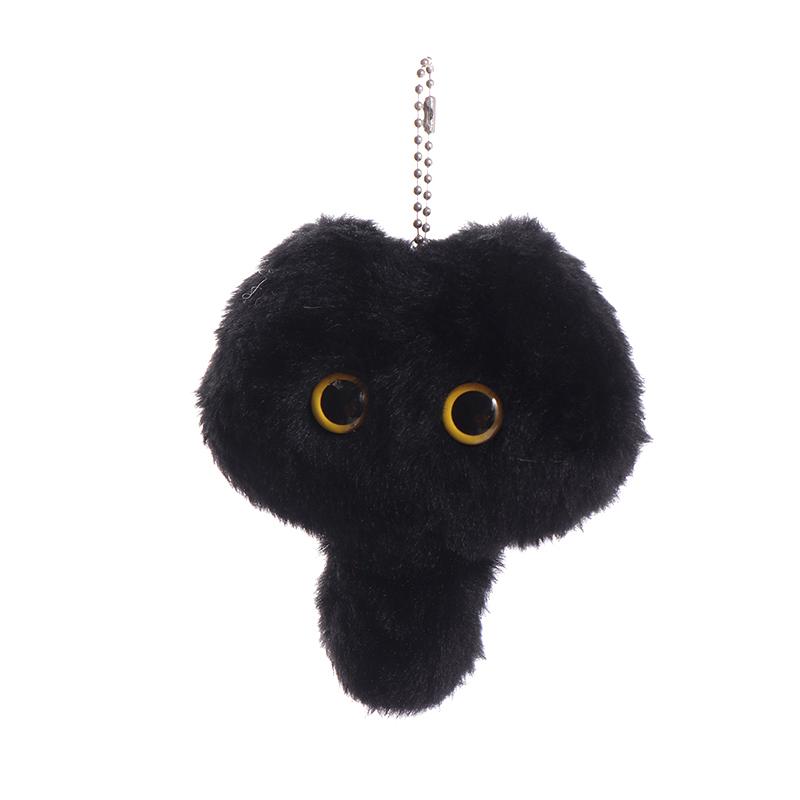 

1 шт. брикеты черная кошка плюшевая игрушка мультяшный котенок кулон мягкая кукла брелок автомобильный брелок рюкзак сумка Декор 1Pc