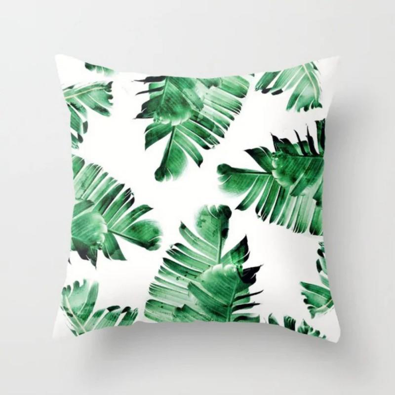 4PCS/set Tropical Plants Leaf Cushion Cover Printed Polyester Throw PillowCase Sofa Home Decor Art Pillowcase