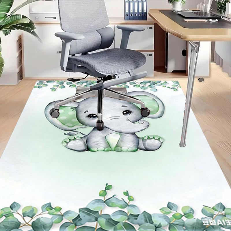 1PC Elephant Non-Slip Floor Carpet Compatible for Office&Living Room&Bedroom&Dining room -  Soft & Pattern, Vibrant Colors-H0320