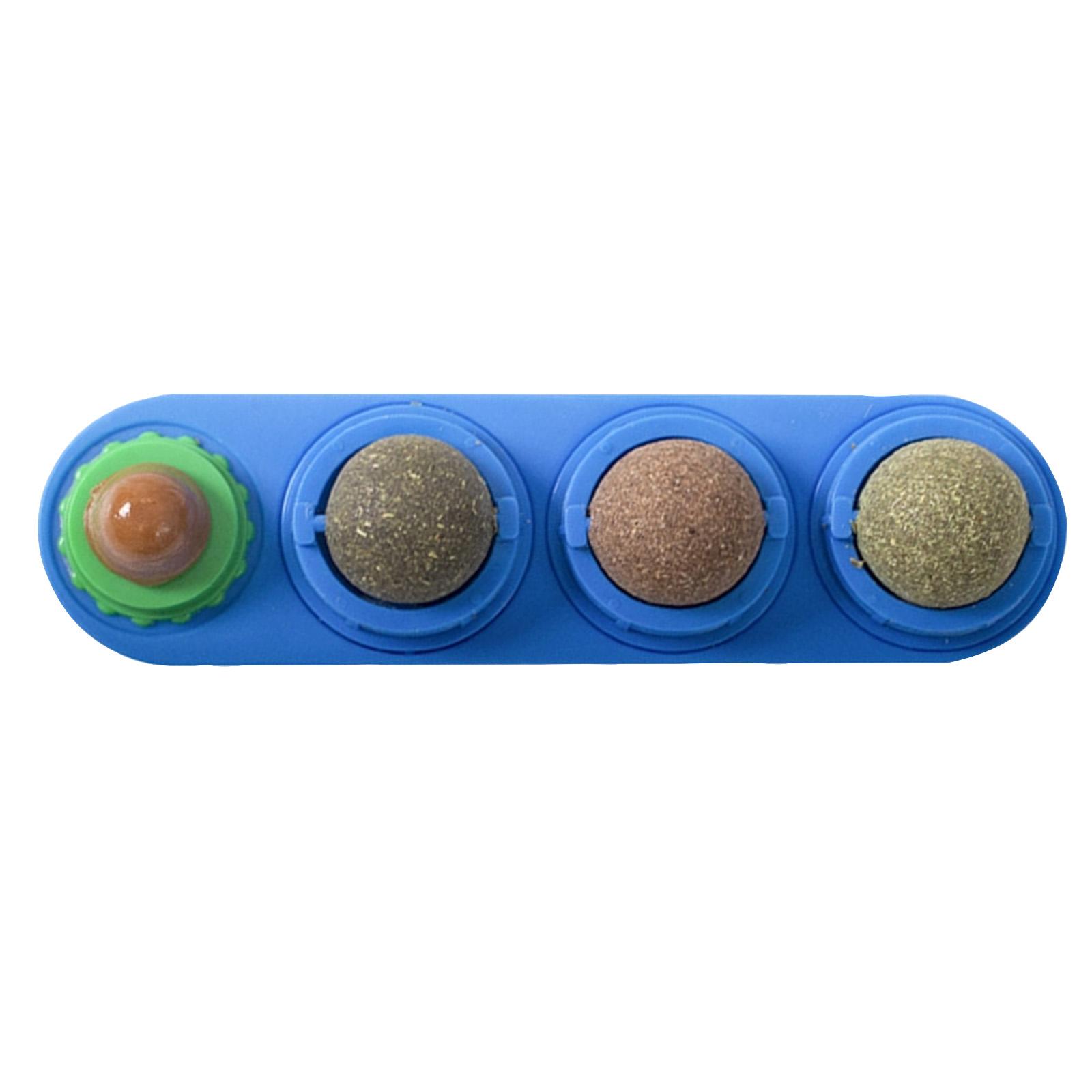 

Catnip Balls and Rotating Cat Toy with Treat Lollipop Stick Interactive Pet Toy for Cats Single Pack without Box One Size синий
