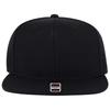 Otto Flat Visor Snapback Black with Green Brim Lining Cap,