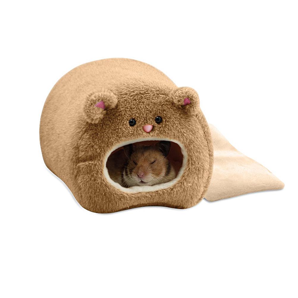 Cute Bear Hamster Cotton Warm Bed Brown