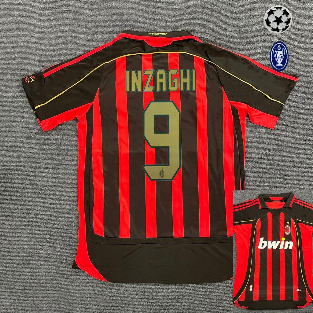 AC Milan Retro Away Jersey #22 Kaka, Champions League, Pirlo, Short Sleeve Football Kit (0607)