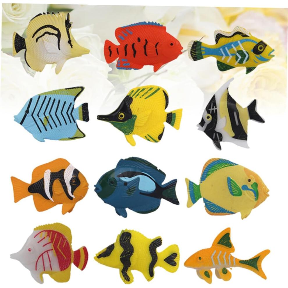 Tropical Fish Model Set of 12 Pieces, Realistic Sea Animal Figurines, Colorful Ocean Decor for Kids and Collectors
