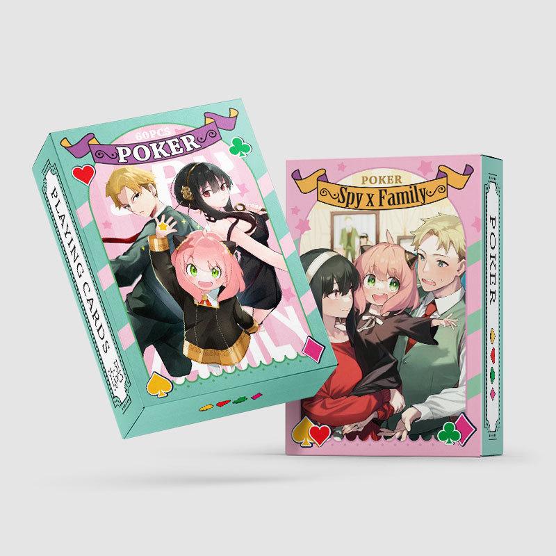 Anime Poker Spielzeug SPY×Family Spielkarten Anya Loid Forger Cosplay Hardcover Sammlung Geschenk