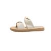 The same soft bubble~ stepping on shit feeling kink one word casual thick-soled slippers women's sandals outside summer