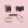 Alloy Stylish Brooch With Playful Cartoon Flowers And Letters Perfect For Unique Fashion Statements