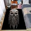 Viking Skull with Runes suitable as a non-slip mat for the living room or bedroom sofa