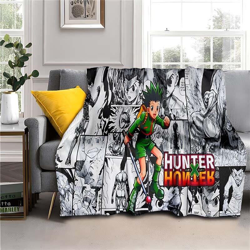 Anime HUNTER Figure Blanket 3D Printed Flannel Throw Blankets Home Couch Printed Soft Warm Bedspreads  Picnic Blanket