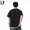 CHOCOOLATEit Men's Faux Two-Piece Shirt Collar Polo T-Shirt
