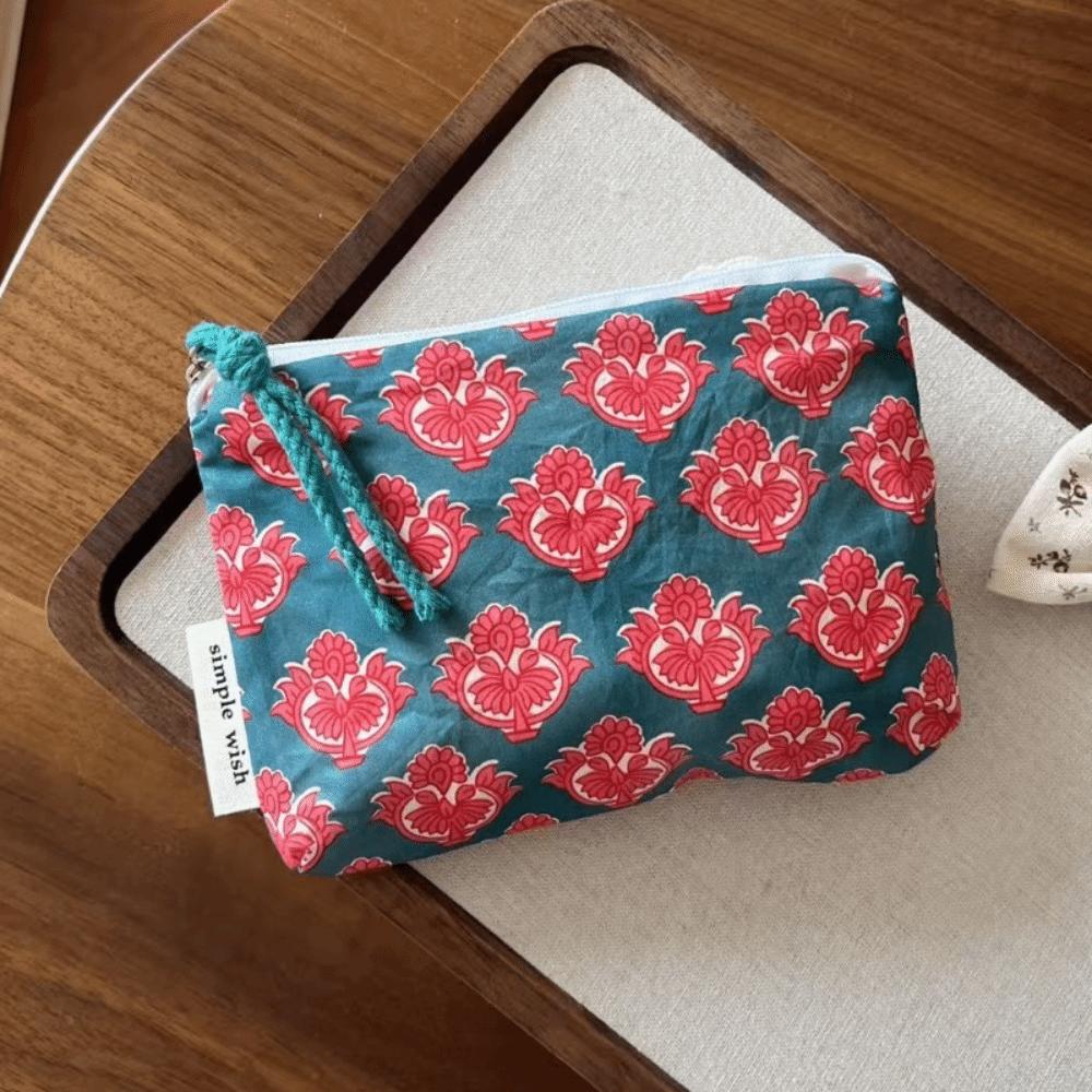 Fashion Vintage Sanitary Napkin Bag Mini Cotton Makeup Bag Zipper Indian Style Travel Bag Cosmetic,earphone Etc Storage