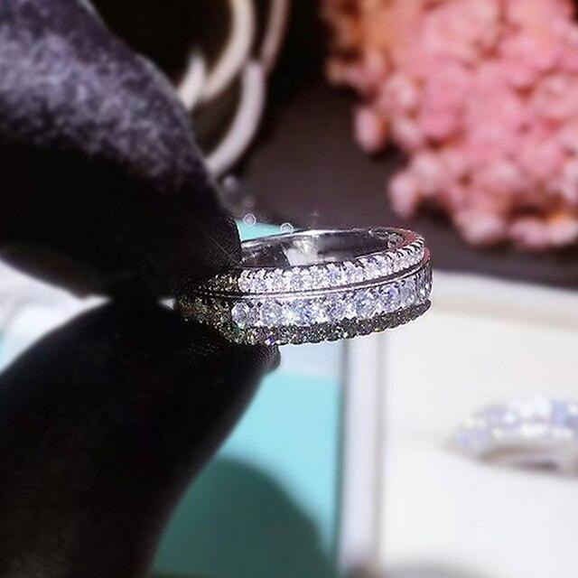 

Сверкающее кольцо с кубическим цирконием для женщин, модные роскошные женские аксессуары серебряного цвета, обручальные кольца, ювелирные изделия 2022 10