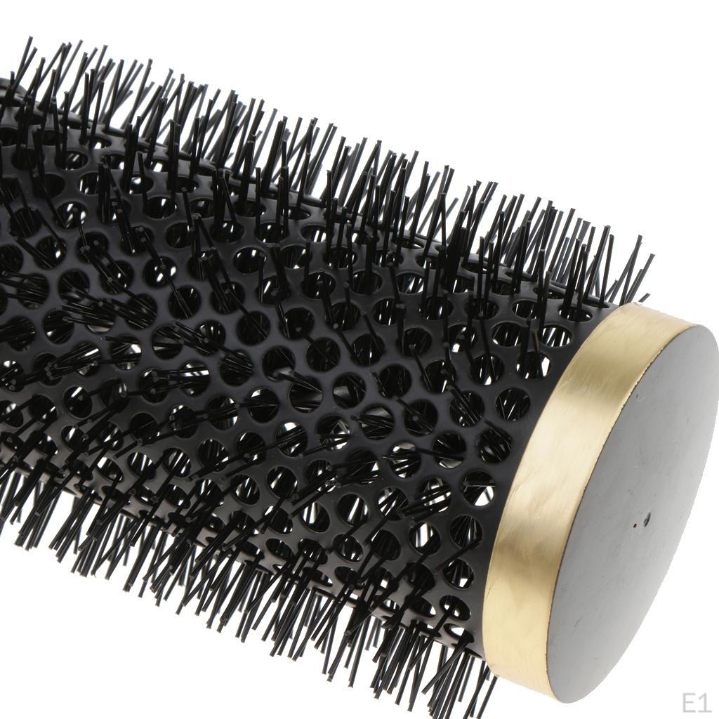 1 Stück Aluminium & Nylon Haarkamm Rundkamm Massagegerät Haarbürste