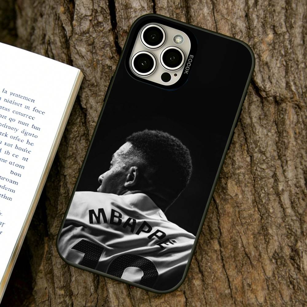 Kylian Mbappe Phone Case For iPhone 17,16,15,14,13,12,11 Plus,Pro Max,XS,Colored Silver Plated Inside Cover