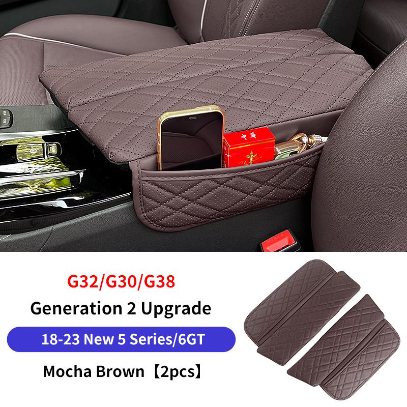 

2025 Hot Car Central Armrest Pad Storage Bag For BMW 5 Series G30 G38 F10 F15 F16 G05 G06 X5 X6 X7 G32 6GT LHD Auto Center Armre