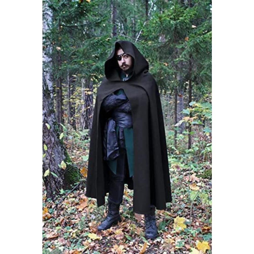 Mantello medievale vintage, costume da guerriero vichingo pirata cavaliere, abito retrò per performance teatrale, festa di Halloween e gioco di ruolo Comic-Con