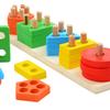 Wooden Colouring Sorter Monteddori Montessorian Shapes Toy In Wood Montosri Action Game for Children Age 2 3 Montesorri Activity