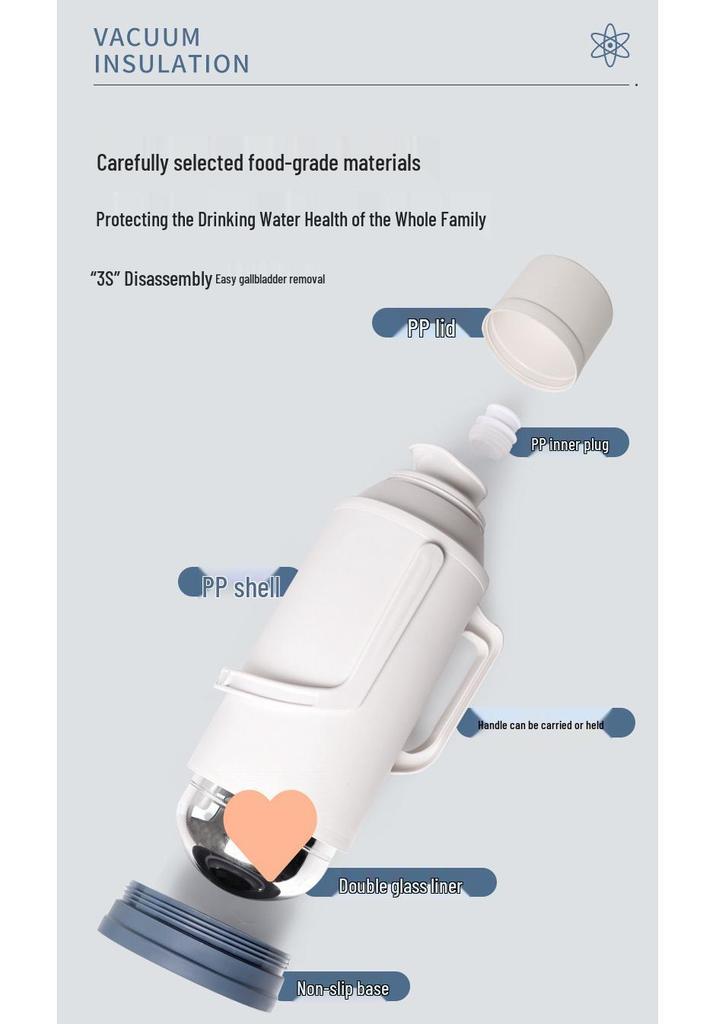 Large Capacity Insulated Water Bottle - Perfect for Student Dorms and Households