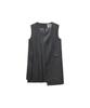 Meuameu Pleated Unbalance Stitch Sleeveless Dress