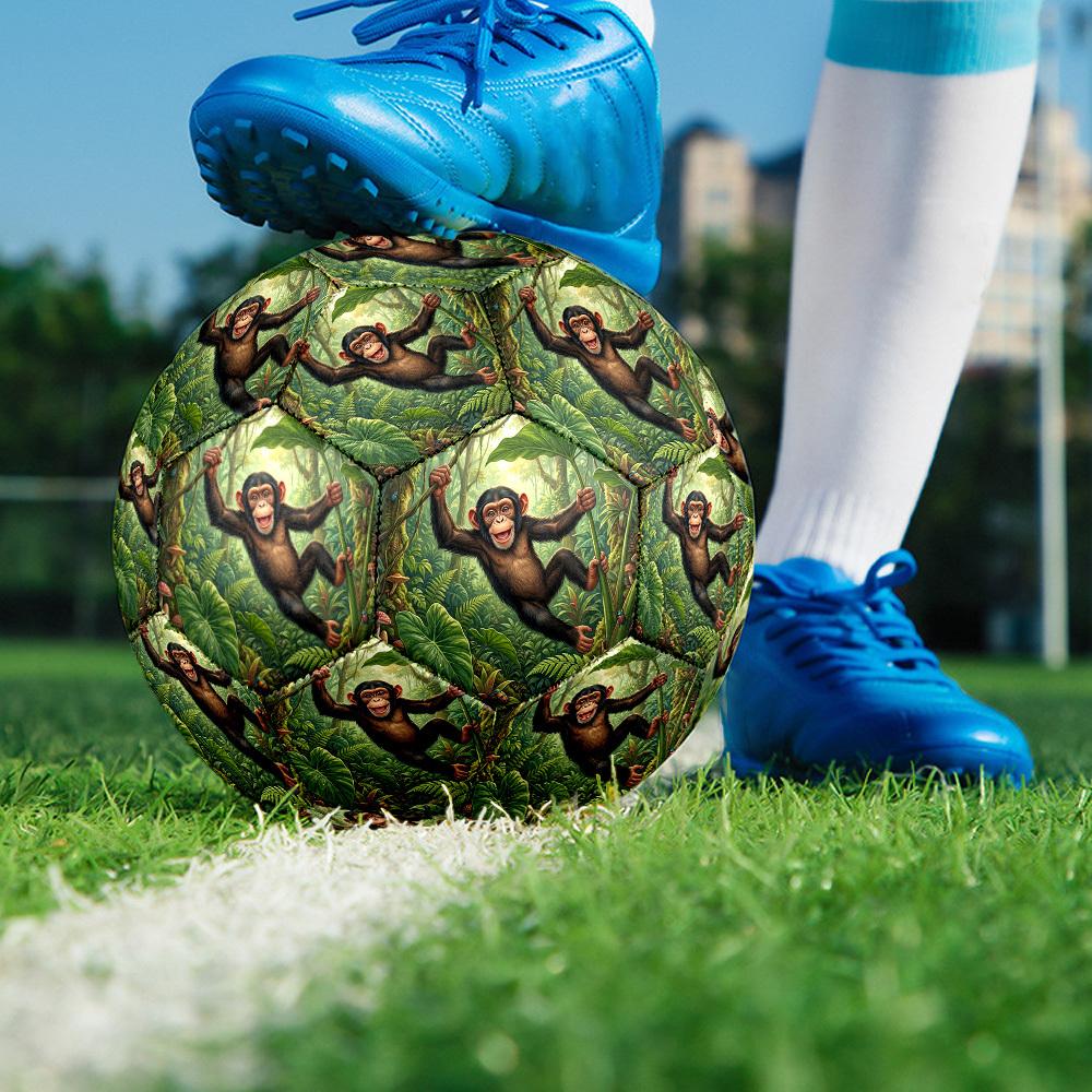 1pc Chimpanzee Jungle Durable Size 5 Soccer Ball Professional Match Training Football Indoor &Outdoor Sports Ball p60198