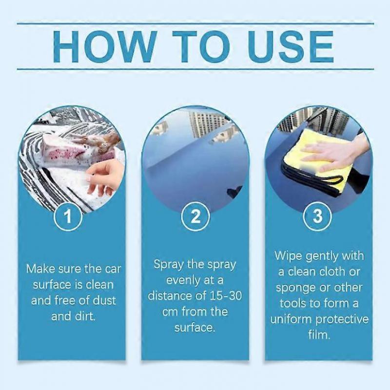 1-3 Peças Spray de Revestimento Automotivo Revestimento de Carro Proteção Hidrofóbica Polimento de Carro Manutenção Spray Repelente de Água Acessórios para Carro