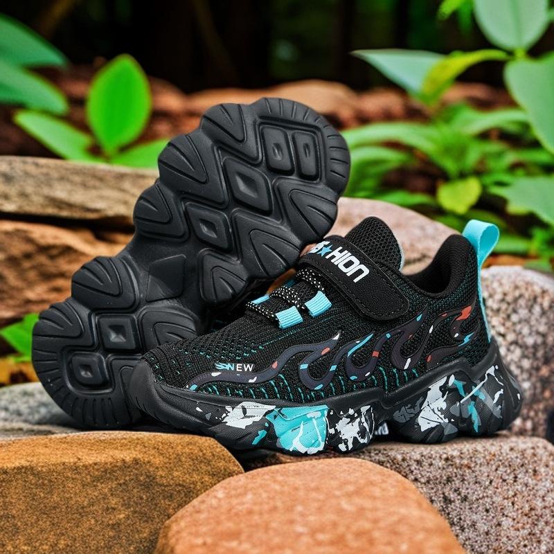 Asiatische Kindersportschuhe 6-12 Jahre 2025 Und Neuer Stil Netz atmungsaktiv Jungen Freizeitschuhe