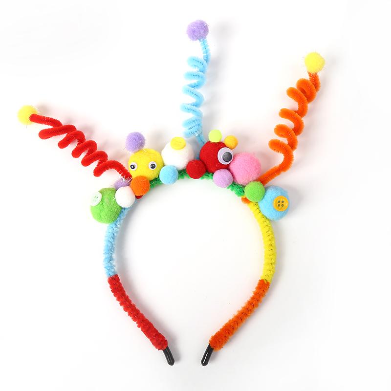 1PC Cartoon Sausage Mouth Wool Roll Hairbands Kids Lovely Funny Headband Ornament Hoops Band Hair Accessories Autumn And Winter