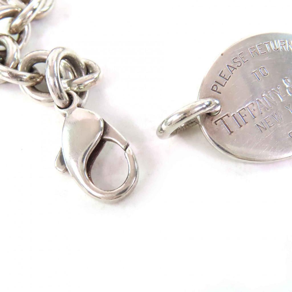 Very Good TIFFANY&Co. choker Oval Tag Choker Necklace Accessories Silver SV925  Used