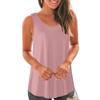 Women's Fashion Solid Vest Round-Neck Loose Sleeveless T-shirt Pullover Tops