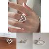 Irregular Heart Eyecatching Ring For Women Trendy Copper Fashion Jewelry For Autumn 2024