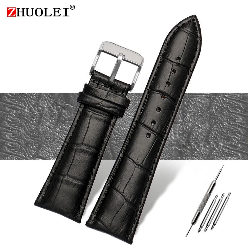 

Watch strap 23mm 24mm 26mm 28mm big width Black brown Mens Alligator Genuine Leather Watch Strap Band bracelets free shipping 20mm