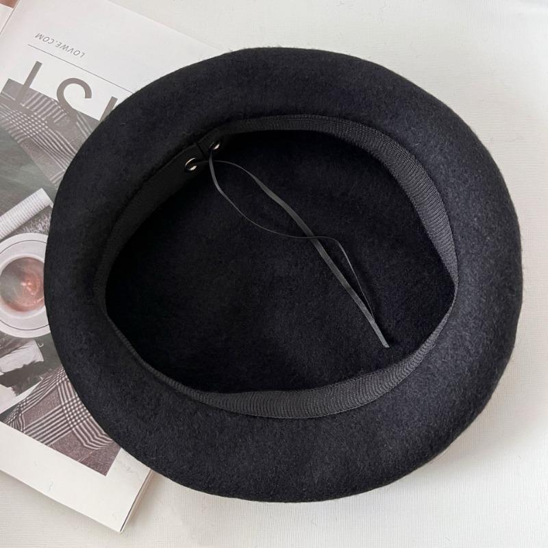 Women S Vintage Versatile Korean Style Small Face Mushroom Beret Hat Customizable