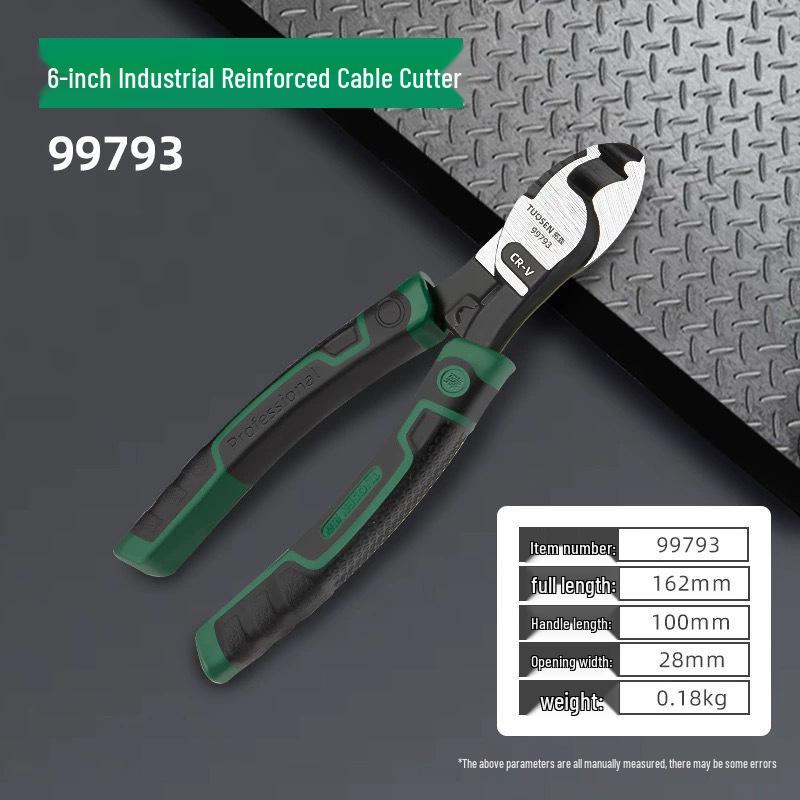 Tuosen Elektriker Trådverktyg: 6", 8", 10" Kabelavbitare, Klippverktyg, Tänger och Avisoleringsverktyg.