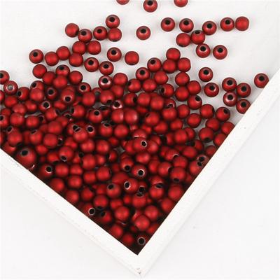 Acrylperlen, 6–16 mm, rote Farbe, rund, matt, lose Perlen für die Schmuckherstellung