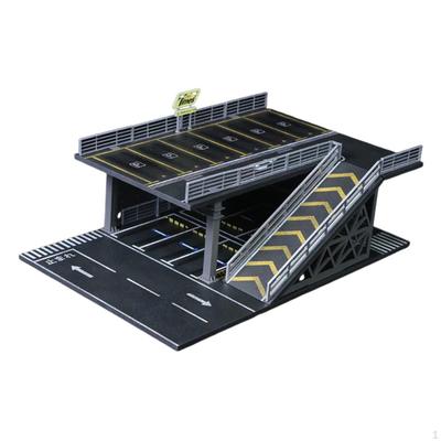1/64 Parking Lot Diorama Miniature Scene Model Photo Prop Collectible Gift Decorative Showcase