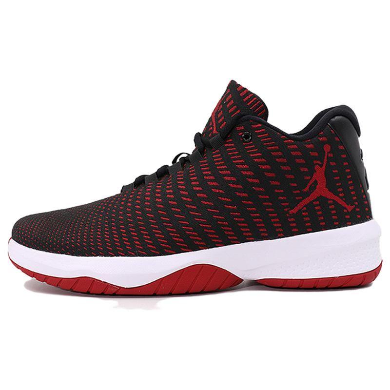 

Jordan B. Fly Zoom Fashion Versatile Shock Absorption Non-Slip Mid-Top Basketball Shoes Men sneaker Black Red 910209-002 42