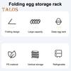 Egg Storage Container Large Capacity Food Grade BPA Free Foldable Design Portable Egg Holder Refrigerator Tray