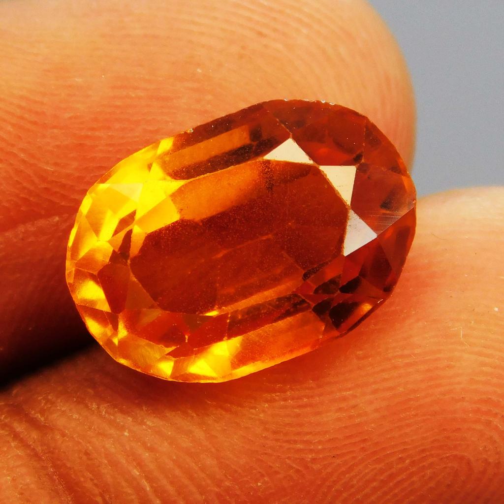 Natural Orange Sapphire 7.1ct Oval Cut Certified Loose Gemstone