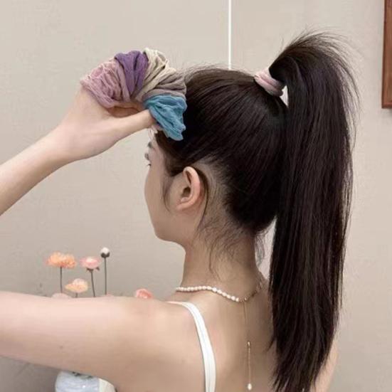 4/5 Pezzi Elastici per Capelli da Donna Colore Puro Alta Elasticità Corde per Capelli Grandi Elastici Estensibili Code di Cavallo Treccine Accessori per Capelli